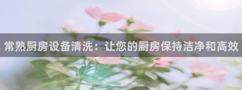 尊龙 5：常熟厨房设备清洗：让您的厨房保持洁净和高效