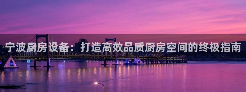 d88尊龙可靠送38元：宁波厨房设备：打造高效品质厨房空间的